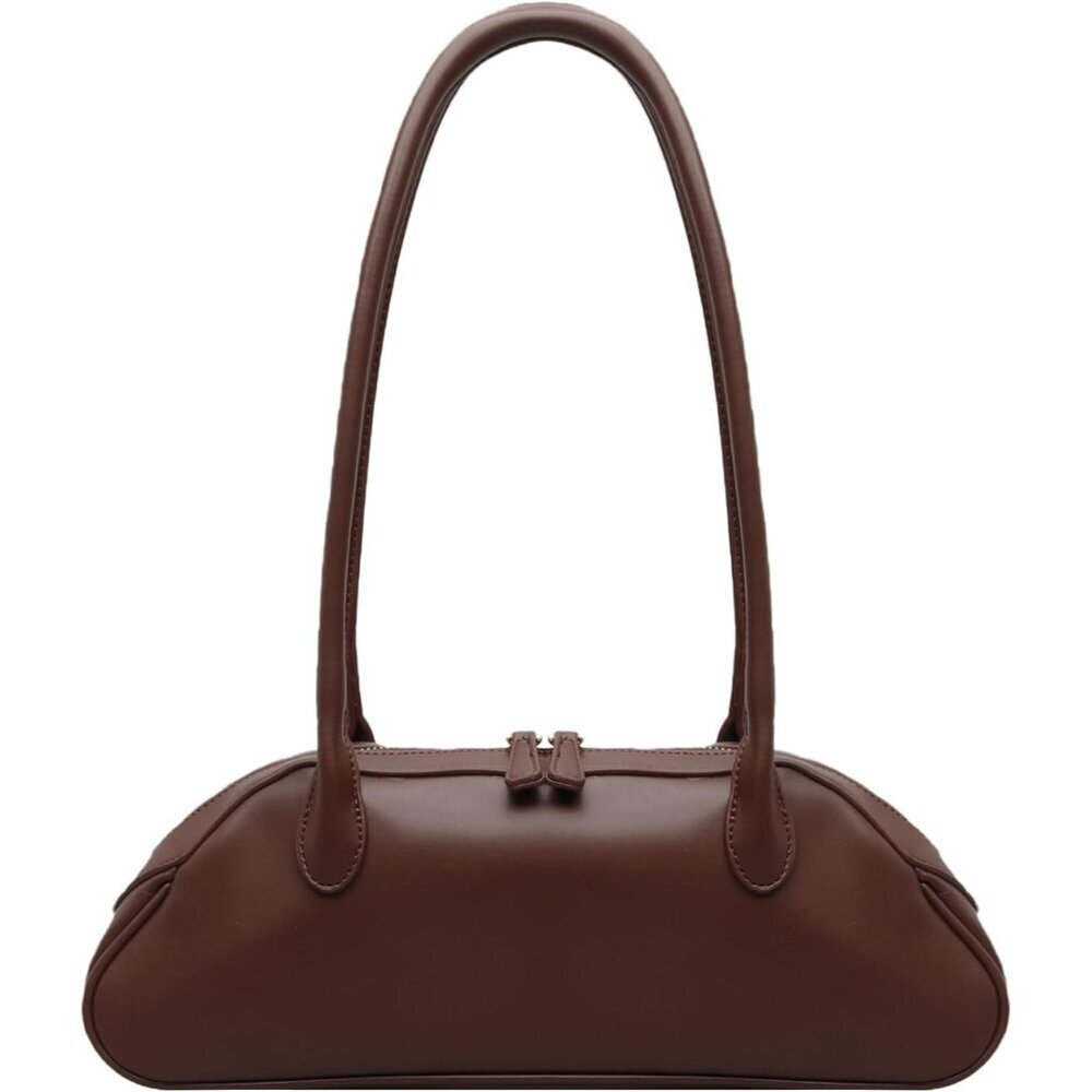 Women's Coffee Shoulder Bag Pu Leather Trendy Y2k Fashion Purses For Travel